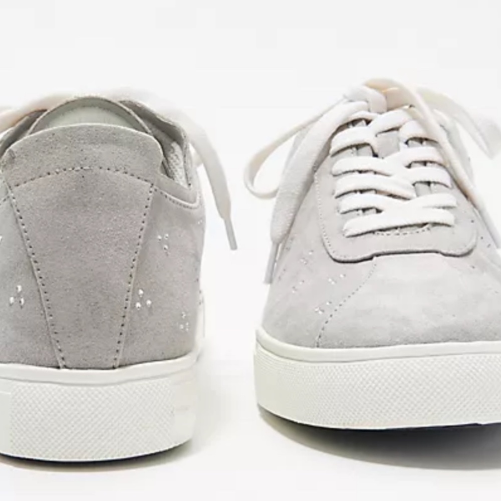 Never Worn! Isaac Mizrahi Faux Suede Grey Bejeweled Studded Sneakers 9M